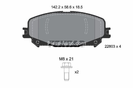 Set plăcuțe frână TEXTAR, față, (cu suruburi ghidare etrier frână), pentru: MITSUBISHI ASX; RENAULT ARKANA I, CAPTUR II, ESPACE V, GRAND SCENIC IV, MEGANE IV, SCENIC IV 1.0-2.0D 02.15-