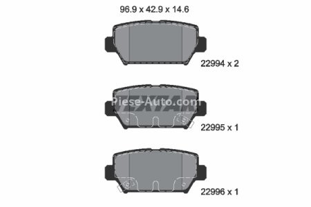 Set plăcuțe frână TEXTAR, spate, pentru: MITSUBISHI ECLIPSE 1.5-2.4H 10.17-