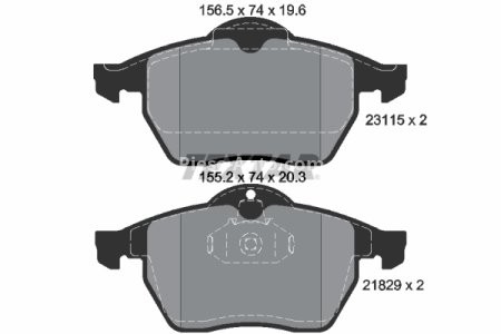 Set plăcuțe frână TEXTAR, față, pentru: CHEVROLET VECTRA; OPEL CALIBRA A, VECTRA B; SAAB 9-5 1.6-3.0 08.91-12.09