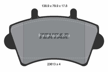 Set plăcuțe frână TEXTAR, față, pentru: NISSAN INTERSTAR; OPEL MOVANO A; RENAULT MASTER II 1.9D-3.0D 07.98-