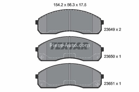 Set plăcuțe frână TEXTAR, față, pentru: KIA BONGO, K2500 2.5D 01.10-