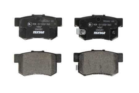 Set plăcuțe frână TEXTAR, spate, pentru: ACURA TL; GREAT WALL HOVER H6; HONDA ACCORD VII, CIVIC VII, FR-V, JAZZ II, STEPWGN 1.2-3.2 05.96- 3