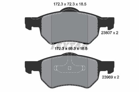 Set plăcuțe frână TEXTAR, față, pentru: CHRYSLER RAM, VOYAGER III, VOYAGER IV 2.0-3.8 01.95-07.09