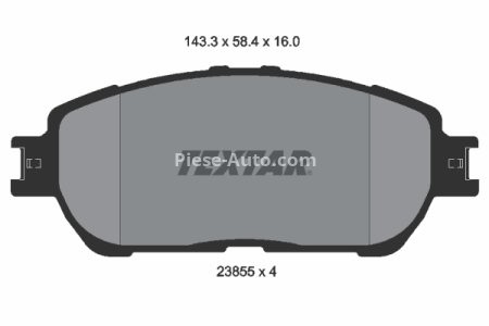 Set plăcuțe frână TEXTAR, față, pentru: LEXUS ES; TOYOTA ALPHARD I, AVALON, CALDINA, CAMRY, SIENNA 2.0-3.5 08.01-