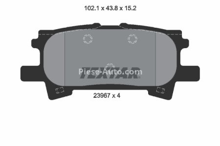 Set plăcuțe frână TEXTAR, spate, pentru: LEXUS RX; TOYOTA HARRIER, HIGHLANDER / KLUGER 2.4-3.5 09.00-12.13