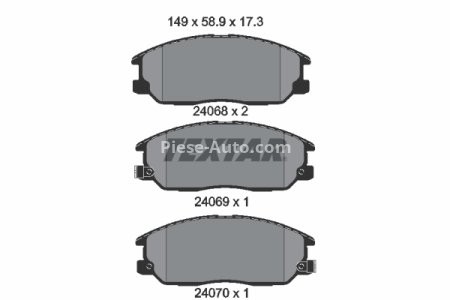 Set plăcuțe frână TEXTAR, față, pentru: KIA SORENTO I; SUZUKI IGNIS II 1.5-3.5 08.02-