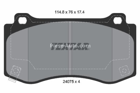 Set plăcuțe frână TEXTAR, față, pentru: CHRYSLER 300C; DODGE CHALLENGER, CHARGER, MAGNUM; JEEP GRAND CHEROKEE III 2.7-6.4 09.04-