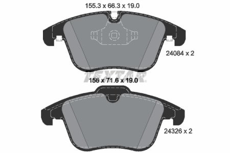 Set plăcuțe frână TEXTAR, față, pentru: JAGUAR S-TYPE II, XF I, XF SPORTBRAKE, XJ, XK II 2.0-5.0 01.99-12.15