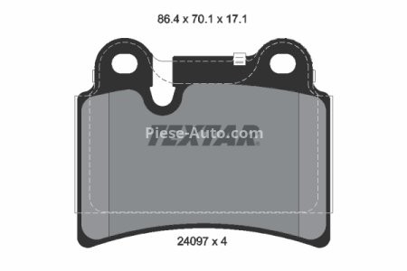 Set plăcuțe frână TEXTAR, spate, pentru: VW TOUAREG 3.0D-6.0 10.02-05.10 3