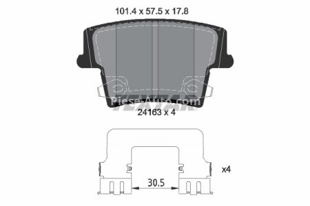 Set plăcuțe frână TEXTAR, spate, pentru: CHRYSLER 300C; DODGE CHALLENGER, CHARGER; LANCIA THEMA 2.7-6.4 09.04-