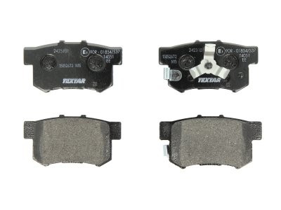 Set plăcuțe frână TEXTAR, spate, pentru: HONDA ACCORD IX, CIVIC III, CIVIC IV, CROSSTOUR I, CR-V II, CR-V III, CR-V IV, CR-V V, FR-V, STREAM 1.5-3.5 03.86-