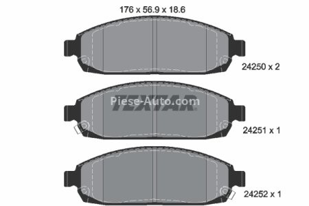 Set plăcuțe frână TEXTAR, față, pentru: JEEP COMMANDER, GRAND CHEROKEE III 3.0-6.1 10.04-