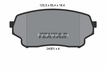 Set plăcuțe frână TEXTAR, față, pentru: SUZUKI GRAND VITARA I 2.0D/2.7 02.01-09.05