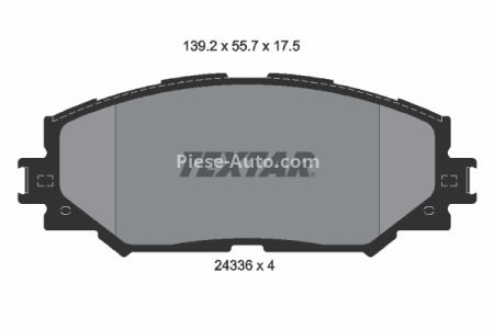 Set plăcuțe frână TEXTAR, față, pentru: LEXUS HS; SUBARU TREZIA; TOYOTA ALLION II, AURIS, COROLLA, MATRIX, NOAH/VOXY, PREMIO, RAV 4 III, RAV 4 IV, URBAN CRUISER, VERSO S, YARIS 1.3-3.5 11.05-