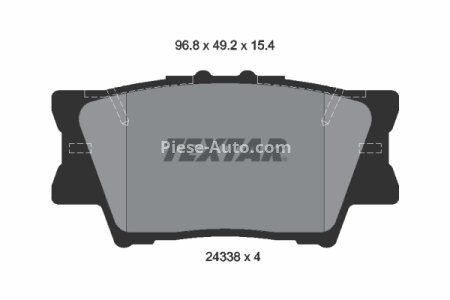 Set plăcuțe frână TEXTAR, spate, pentru: VOLVO 340-360; LEXUS ES, HS; PONTIAC VIBE; TOYOTA AVALON, CAMRY, MARK X ZIO I, MATRIX, RAV 4 III, RAV 4 IV 1.8-3.5 08.84-