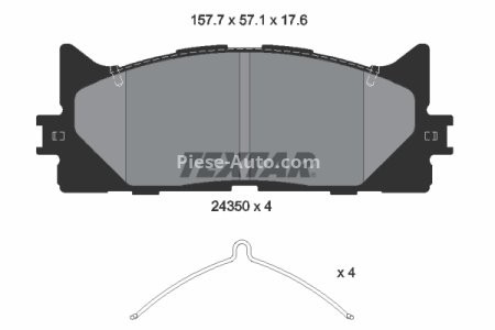 Set plăcuțe frână TEXTAR, față, pentru: LEXUS ES; TOYOTA AVALON, CAMRY 2.0-3.5 08.01-