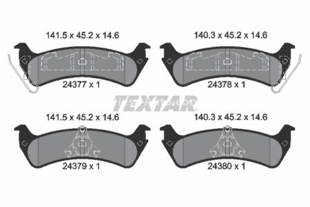 Set plăcuțe frână TEXTAR, spate, pentru: FORD USA EXPLORER, WINDSTAR 3.0-4.9 01.93-08.04