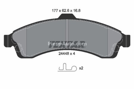 Set plăcuțe frână TEXTAR, față, pentru: CHEVROLET SSR, TRAILBLAZER; ISUZU ASCENDER; SAAB 9-7X 4.2/5.3/6.0 09.01-