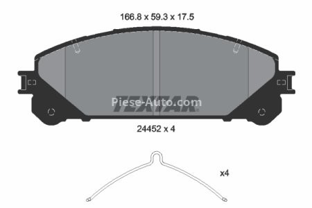 Set plăcuțe frână TEXTAR, față, pentru: LEXUS ES, NX, NX II, RX; TOYOTA CAMRY, HIGHLANDER, HIGHLANDER / KLUGER, PREVIA III, RAV 4 III, RAV 4 IV, RAV 4 V 2.0-3.5H 10.05-