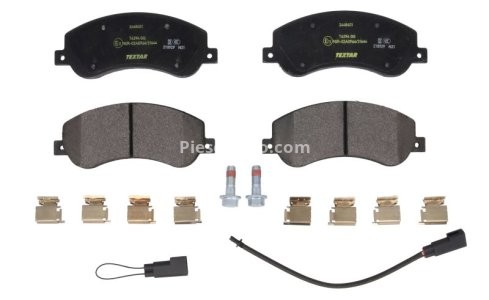 Set plăcuțe frână TEXTAR, față, (cu accesorii; cu suruburi ghidare etrier frână), pentru: FORD TRANSIT, TRANSIT TOURNEO 2.2D-3.2D 04.06-12.14