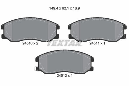 Set plăcuțe frână TEXTAR, față, pentru: CHEVROLET CAPTIVA, EQUINOX; OPEL ANTARA A; PONTIAC TORRENT 2.0D-3.4 04.03-