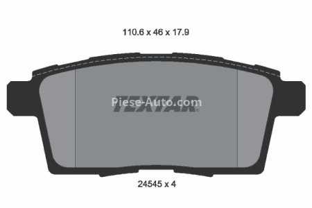 Set plăcuțe frână TEXTAR, spate, pentru: FORD USA EDGE; LINCOLN MKX; MAZDA CX-7, CX-9 2.2D-3.7 06.06-