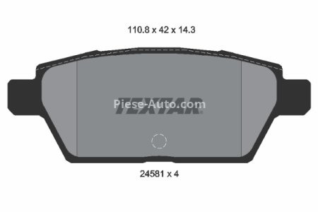 Set plăcuțe frână TEXTAR, spate, pentru: FORD USA FUSION; MAZDA 323 F V, 323 P V, 6; MITSUBISHI GALANT IV, STARION 1.3-2.6 09.80-12.09