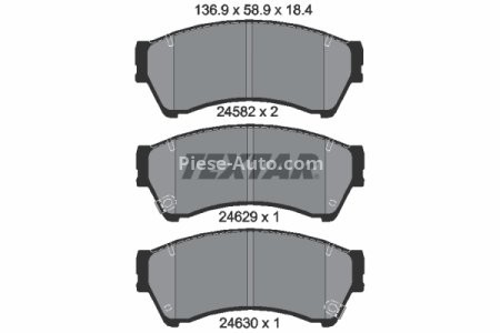 Set plăcuțe frână TEXTAR, față, pentru: MAZDA 6 1.8-2.5 08.07-07.13 3