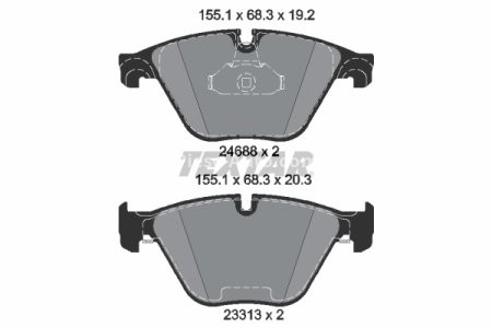 Set plăcuțe frână TEXTAR, față, pentru: BMW 5 (F10), 5 (F11), 6 (F12), 6 (F13), 6 GRAN COUPE (F06) 2.0-3.0H 11.09-10.18