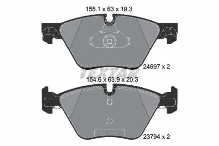 Set plăcuțe frână TEXTAR, față, pentru: BMW 5 (F10), 5 (F11) 1.6-3.0D 06.09-02.17
