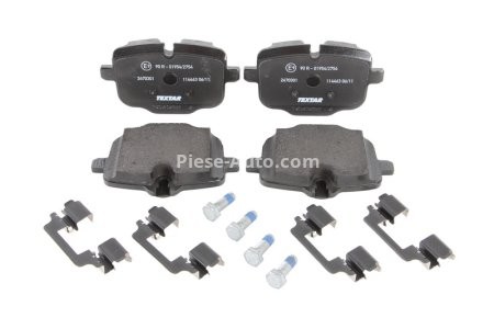 Set plăcuțe frână TEXTAR ,spate (cu accesorii; cu suruburi ghidare etrier frână), pentru: BMW 2 (G42, G87), 5 (F10), 5 (F11), 6 (F12), 6 (F13), 6 GRAN COUPE (F06) 2.0D-4.4 01.10-