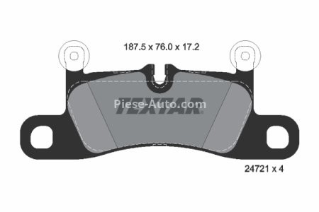 Set plăcuțe frână TEXTAR, spate, pentru: PORSCHE CAYENNE; VW TOUAREG 2.9-4.8 01.10-