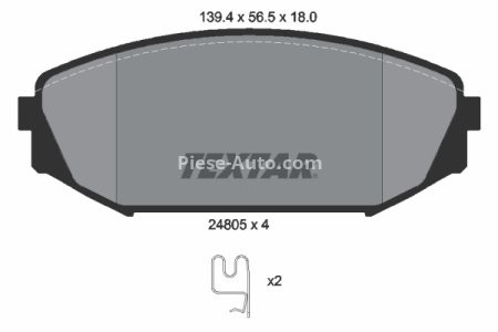 Set plăcuțe frână TEXTAR, față, pentru: HONDA ODYSSEY 2.3/3.5 10.97-