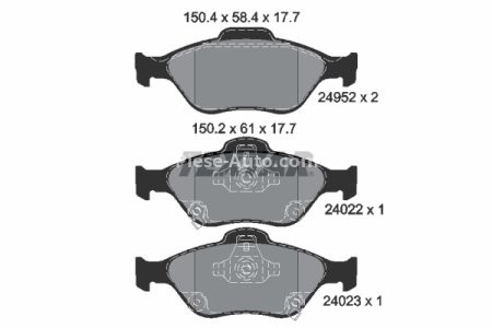 Set plăcuțe frână TEXTAR, față, pentru: TOYOTA YARIS, YARIS/HATCHBACK 1.5/1.5H 11.05-