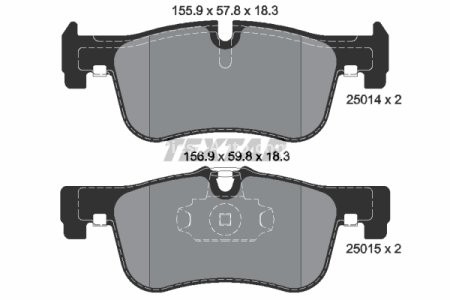 Set plăcuțe frână TEXTAR, față, pentru: BMW 1 (F20), 1 (F21), 2 (F22, F87), 2 (F23) 1.5-2.0D 07.11-