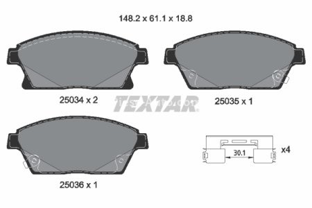Set plăcuțe frână TEXTAR, față, pentru: OPEL AMPERA, ASTRA H CLASSIC, ASTRA J, ASTRA J GTC, MOKKA / MOKKA X 1.3D-3.6 01.09- 3