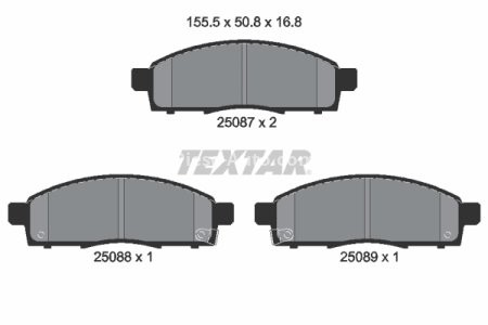 Set plăcuțe frână TEXTAR, față, pentru: NISSAN NV200, NV200 / EVALIA 1.5D/1.6/Electric 02.10-