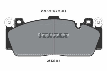Set plăcuțe frână TEXTAR, față, pentru: BMW 2 (F22, F87), 5 (F10), 6 (F12), 6 (F13), 6 GRAN COUPE (F06) 3.0/4.4 09.11-06.21