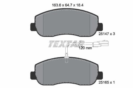 Set plăcuțe frână TEXTAR, față, pentru: NISSAN CABSTAR E, INTERSTAR, NV400; OPEL MOVANO B; RENAULT MASTER III 2.3D/3.0D/Electric 10.98-