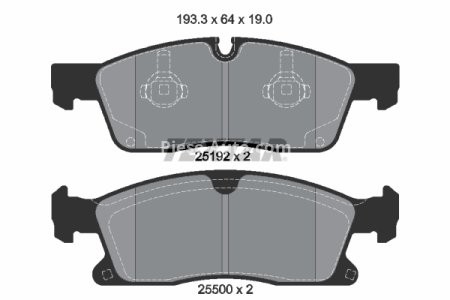 Set plăcuțe frână TEXTAR, față, pentru: MERCEDES GL (X166), GLE (C292), GLE (W166), GLS (X166); DODGE DURANGO; JEEP GRAND CHEROKEE IV 2.2D-6.4 01.11-