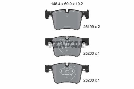 Set plăcuțe frână TEXTAR, față, pentru: BMW 1 (F20), 1 (F21), 2 (F22, F87), 2 (F23), 3 (F30, F80), 3 (F31), 3 GRAN TURISMO (F34), 4 (F32, F82), 4 (F33, F83), 4 GRAN COUPE (F36) 1.6-3.0D 09.10- 3