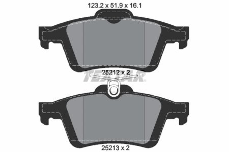 Set plăcuțe frână TEXTAR, spate, pentru: VOLVO C30, C70 II, S40 II, V40, V50; FORD C-MAX II, FOCUS III, FOCUS III/KOMBI, FOCUS IV, GRAND C-MAX, KUGA II, KUGA III 1.0-Electric 10.03- 3
