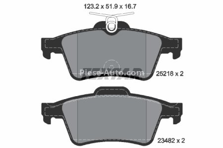Set plăcuțe frână TEXTAR, spate, pentru: FORD FOCUS IV, KUGA III; PEUGEOT 508 I, 508/KOMBI; VW UP! 1.0-2.2D 11.10-