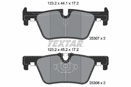 Set plăcuțe frână TEXTAR, spate, pentru: BMW 1 (F20), 1 (F21), 2 (F22, F87), 2 (F23), 3 (F30, F80), 3 (F31), 3 GRAN TURISMO (F34), 4 (F32, F82), 4 (F33, F83), 4 GRAN COUPE (F36) 1.5-3.0H 07.11-