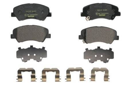 Set plăcuțe frână TEXTAR, față, pentru: HYUNDAI ACCENT IV, ACCENT V, I20 ACTIVE, I20 II, I20 III, SOLARIS; KIA RIO III, RIO IV, STONIC 1.0-1.6D 11.10-
