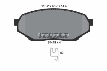 Set plăcuțe frână TEXTAR, față, pentru: MITSUBISHI PAJERO JUNIOR I, PAJERO MINI I 0.7/1.1 10.94-08.98