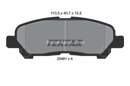 Set plăcuțe frână TEXTAR, spate, pentru: TOYOTA HIGHLANDER, HIGHLANDER / KLUGER 2.7/3.5 05.07-08.14