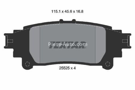 Set plăcuțe frână TEXTAR, spate, pentru: LEXUS GS, IS III, RC 2.0-3.5H 12.11-