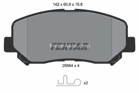 Set plăcuțe frână TEXTAR, față, (cu accesorii), pentru: MAZDA CX-5 2.0-2.5H 11.11-