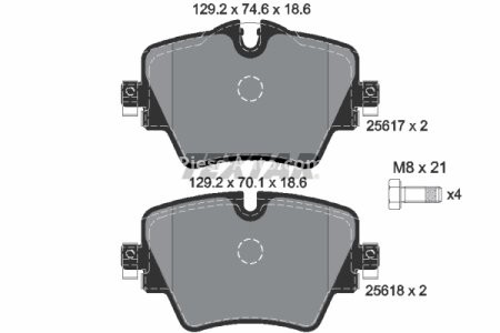Set plăcuțe frână TEXTAR, față, (cu suruburi ghidare etrier frână), pentru: BMW 1 (F40), 2 (F45), 2 (G42, G87), 2 GRAN COUPE (F44), 2 GRAN TOURER (F46) 1.5-3.0DH 11.13-